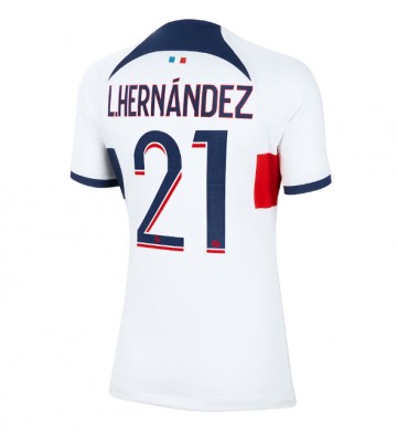 Paris Saint-Germain Lucas Hernandez #21 Koszulka Wyjazdowych Kobiety 2023-24 Krótki Rękaw